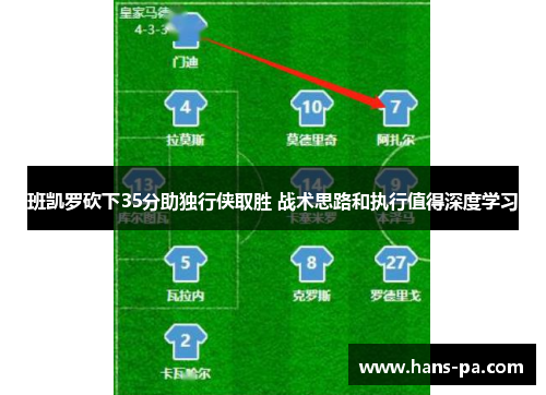 班凯罗砍下35分助独行侠取胜 战术思路和执行值得深度学习