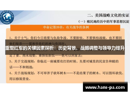 重塑红军的关键因素探析:历史背景、战略调整与领导力提升 重塑红军的关键因素探析:历史背景、战略调整与领导力提升