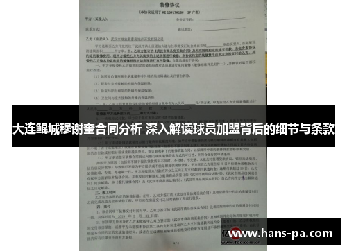 大连鲲城穆谢奎合同分析 深入解读球员加盟背后的细节与条款
